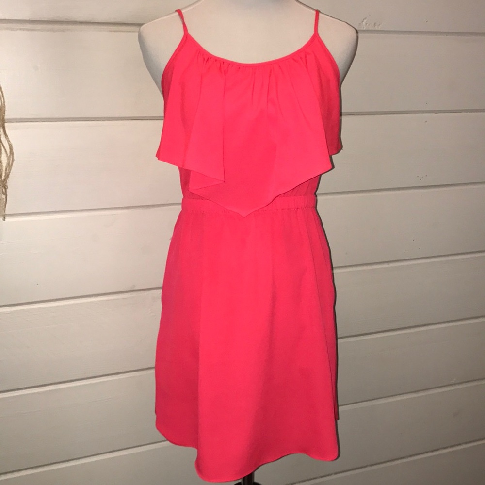American eagle neon pink dress